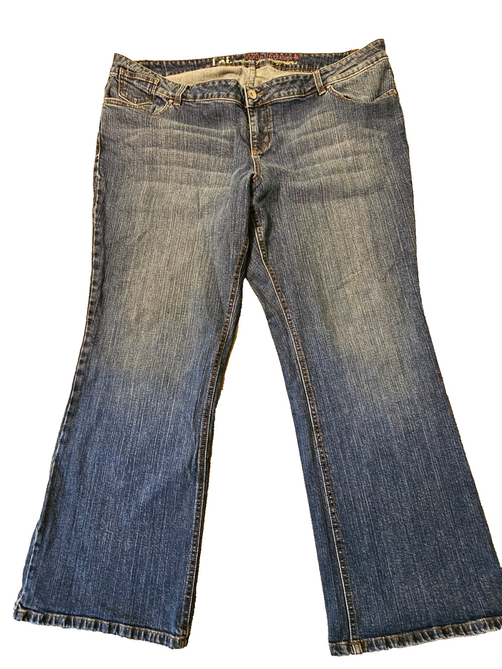 L.E.I. Sophia Hip Hugger Womens Flare Jeans Jr Plus Size 22 Button Pockets Retro